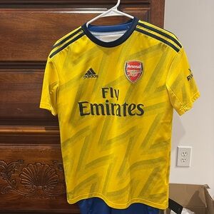 arsenal yellow third jersey, size medium, xl for kids